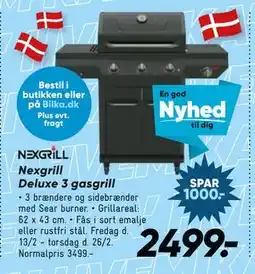 Bilka Nexgrill Deluxe 3 gasgrill tilbud