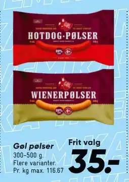 Bilka Gøl pølser tilbud