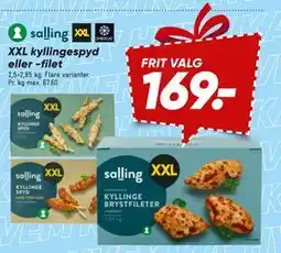 Bilka XXL kyllingespyd eller -filet tilbud