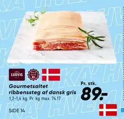 Bilka Gourmetsaltet ribbenssteg af dansk gris tilbud