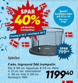Bilka Inground 366 trampolin tilbud