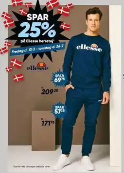 Bilka SPAR. 25%. på Ellesse herretøj tilbud