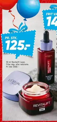 Bilka 50 ml Revitalift Laser, Filler dag- eller natcreme tilbud