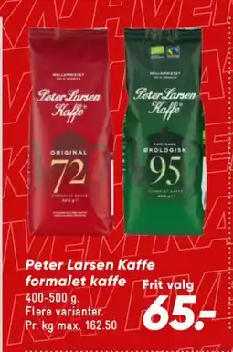 Bilka Peter Larsen Kaffe formalet kaffe tilbud