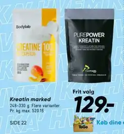 Bilka Kreatin marked tilbud