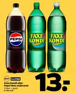 Netto Faxe Kondi eller Pepsi Max sodavand tilbud