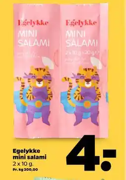 Netto Egelykke mini salami tilbud