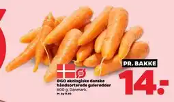 Netto ØGO økologiske danske håndsorterede gulerødder tilbud