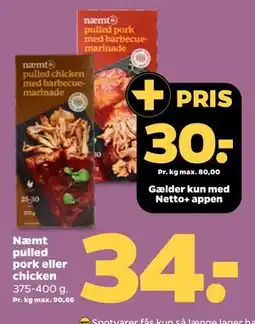 Netto Næmt pulled pork eller chicken tilbud