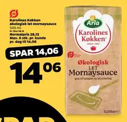 Netto Karolines Køkken økologisk let mornaysauce tilbud