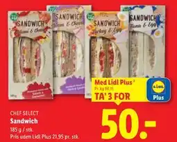 Lidl Sandwich, App-pris tilbud