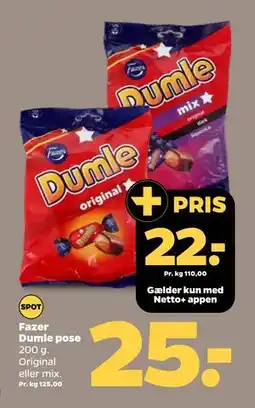 Netto Fazer Dumle pose tilbud