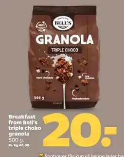 Netto Breakfast from Bell's triple choko granola tilbud