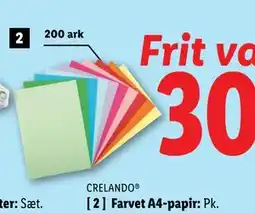 Lidl Farvet A4-papir tilbud