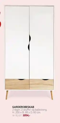 Daells Bolighus GARDEROBESKAB tilbud