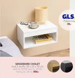 Daells Bolighus SENGEBORD CHOLET tilbud