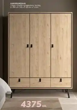 Daells Bolighus GARDEROBESKAB tilbud