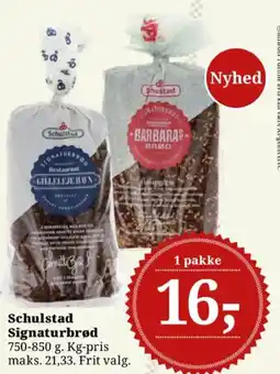 Dagli'Brugsen Schulstad Signaturbrød tilbud