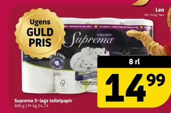 Suprema 3-lags toiletpapir