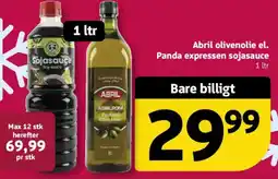 Løvbjerg Abril olivenolie el. Panda expressen sojasauce tilbud