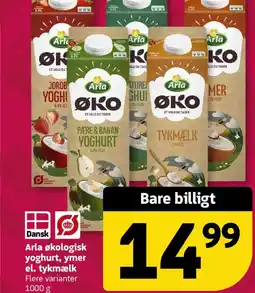 Løvbjerg Arla økologisk yoghurt, ymer el. tykmælk tilbud