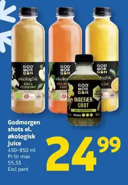 Løvbjerg Godmorgen shots el. Økologisk juice tilbud