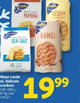 Løvbjerg Wasa runda el. Delicate crackers tilbud