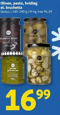 Løvbjerg Oliven, pesto, hvidløg el. bruchetta tilbud