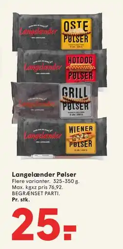 SPAR Langelænder Pølser tilbud