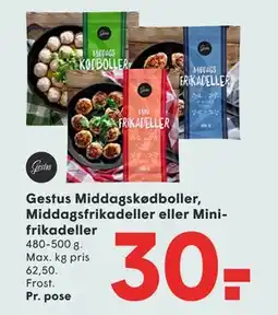 SPAR Gestus Middagskødboller, Middagsfrikadeller eller Minifrikadeller tilbud