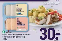 REMA 1000 REMA 1000 finthakket fiskefars eller lakse- og torskefars 400 g tilbud