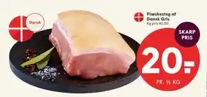 SPAR Flæskesteg af Dansk Gris tilbud