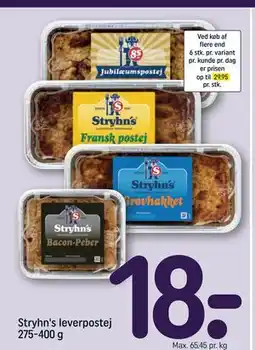 REMA 1000 Stryhn's leverpostej 275-400 g tilbud