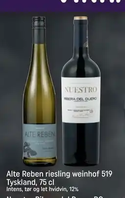 REMA 1000 Alte Reben riesling weinhof 519 Tyskland, 75 cl tilbud