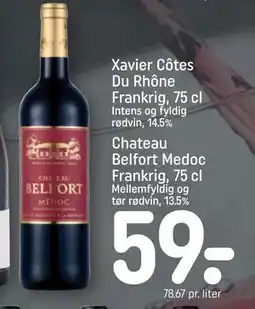 REMA 1000 Chateau Belfort Medoc Frankrig, 75 cl tilbud