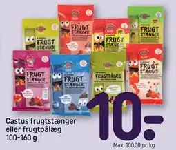 REMA 1000 Castus frugtstænger eller frugtpålæg 100-160 g tilbud