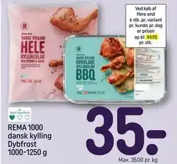 REMA 1000 REMA 1000 dansk kylling Dybfrost 1000-1250 g tilbud