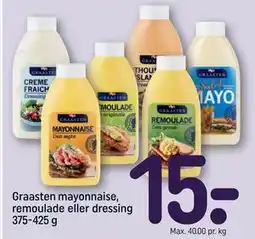 REMA 1000 Graasten mayonnaise, remoulade eller dressing 375-425 g tilbud