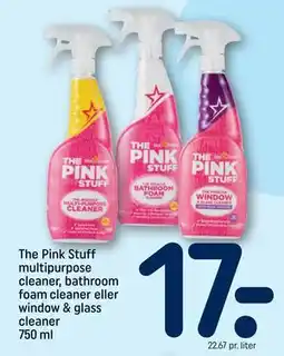REMA 1000 The Pink Stuff multipurpose cleaner, bathroom foam cleaner eller window & glass cleaner 750 ml tilbud
