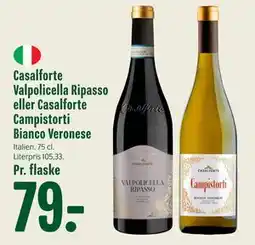 Min Købmand Casalforte Valpolicella Ripasso eller Casalforte Campistorti Bianco Veronese tilbud