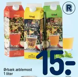 REMA 1000 Ørbæk æblemost 1 liter tilbud
