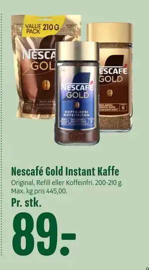 Min Købmand Nescafé Gold Instant Kaffe tilbud