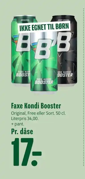Min Købmand Faxe Kondi Booster tilbud