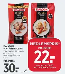 MENY DALOON FORÅRSRULLER tilbud