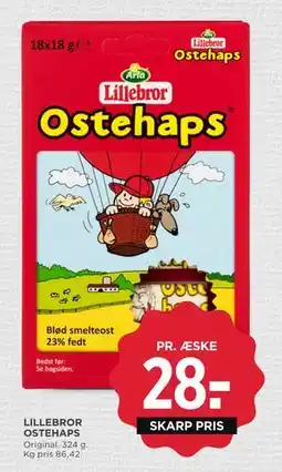 MENY LILLEBROR OSTEHAPS tilbud