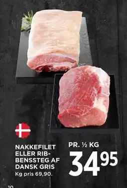MENY NAKKEFILET ELLER RIBBENSSTEG AF DANSK GRIS tilbud