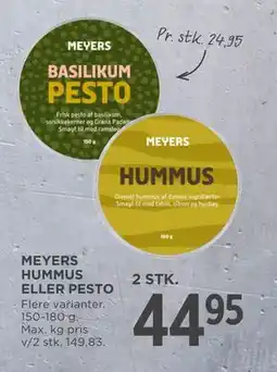 MENY MEYERS HUMMUS ELLER PESTO tilbud