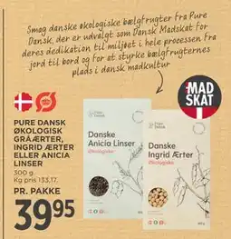 MENY PURE DANSK ØKOLOGISK GRÅÆRTER, INGRID ÆRTER ELLER ANICIA LINSER tilbud