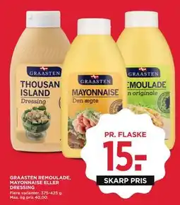 MENY GRAASTEN REMOULADE, MAYONNAISE ELLER DRESSING tilbud