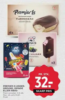 MENY PREMIER IS UNDERGROUND, ISPINDE ELLER ISBÅD tilbud